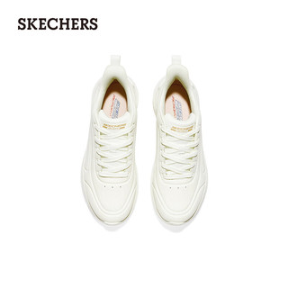 斯凯奇（Skechers）女鞋夏季经典复古老爹鞋温柔厚底跑步鞋117485 白色/WHT 36