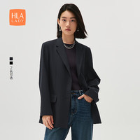 海澜之家（HLA）西服女24春秋商务通勤利落单排扣西装女 深灰Y2 165/88A L115-130斤