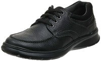 Clarks 成人 男性 牛津鞋 缓冲鞋垫 休闲 Black Oily Leather 尺码7.5