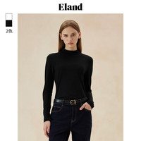 ELAND衣恋长袖T恤女半高领弹力修身舒适打底衫2024秋季新款