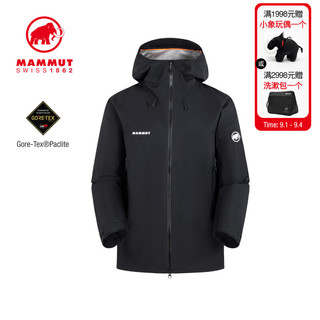 MAMMUT 猛犸象 Crater  Light 男士防风防水GTX硬壳夹克外套 黑色 M