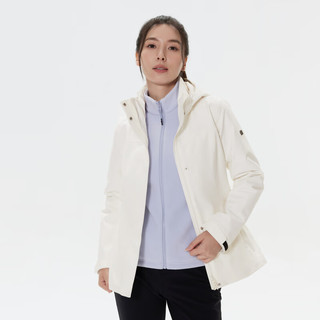 KOLON SPORT 可隆抓绒内胆三合一冲锋衣 女子户外运动防水可拆卸夹克外套 LKJK4WNT14-CR 米白 M 165/88A