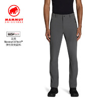 MAMMUT 猛犸象 Trekkers弹力舒适防风抗水软壳裤男户外长裤 银黑色 L