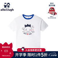 allo&lugh阿路和如2024新款夏季童装男童短袖t恤卡通纯棉帅气休闲上衣男宝 蓝色