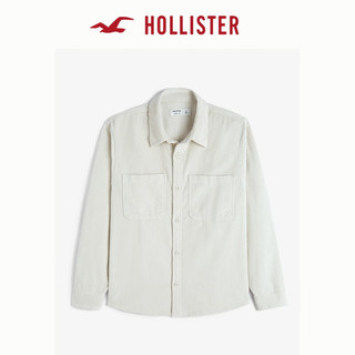 HOLLISTER24秋季新款灯芯绒翻领纽扣长袖宽松衬衫 男 KI325-4064