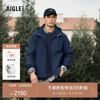 AIGLE 艾高 男士GTX INF防风保暖舒适UPF50+防紫外线休闲夹克外套 帝国深蓝 AA884 XL（185/100A）