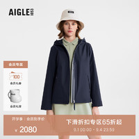 AIGLE 艾高 夹克2024年春夏MTD防风防雨透汽户外休闲短款外套女 深海军蓝 BD694 40