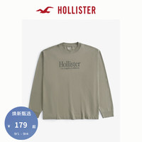 HOLLISTER24秋美式纯棉宽松长袖重磅T恤男女 KI323-4053 棕色 L (180/108A)