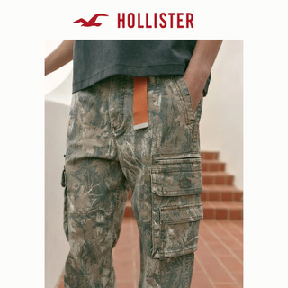 HOLLISTER24秋侧边大口袋迷彩宽松工装裤长裤 男 KI330-4142 棕黄色迷彩 31/30 175/78A