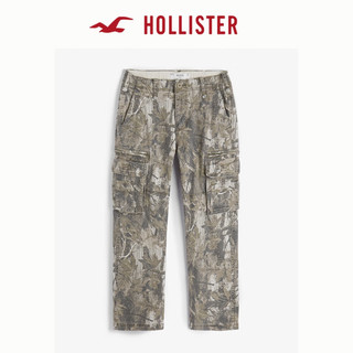 HOLLISTER24秋侧边大口袋迷彩宽松工装裤长裤 男 KI330-4142 棕黄色迷彩 34/34 185/86A