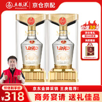 WULIANGYE 五粮液 新礼优品 52度纯粮食浓香型白酒周岁封酒的高粱酒500ml*2瓶礼盒装