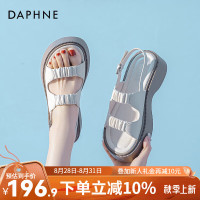 达芙妮（DAPHNE）达芙妮凉鞋女2024女鞋运动凉鞋女夏季厚底休闲时尚百搭QJ3 米白色 35