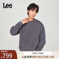 李 Lee24早秋舒适版拼接结构设计男卫衣潮LMT007822204 铁灰色 S