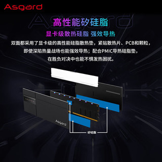 阿斯加特（Asgard）32GB(16Gx2)套 DDR5 6000 台式机内存条 RGB灯条-女武神·瓦尔基里Ⅱ代【C28】极夜黑