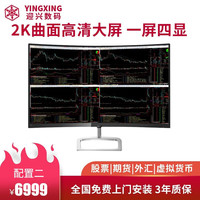yingxing 迎兴 intel I9 12900K 一屏多显多屏四六屏电脑炒股票专用证券期货外汇金融电脑全套包安装 配置二