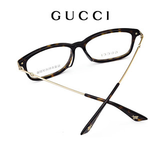 古驰（GUCCI）眼镜框小蜜蜂小黑框商务板材亚版眼镜架女款GG0759OA 002 1 