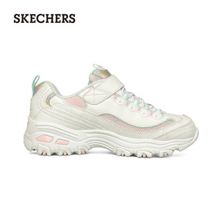 斯凯奇（Skechers）休闲复古儿童老爹运动鞋子302504L 白色/浅粉红色/WLPK 28.5码