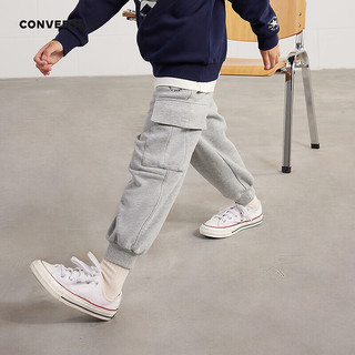 匡威（Converse）匡威儿童童装男童长裤2024秋季潮流裤子 岩岭灰 110/53