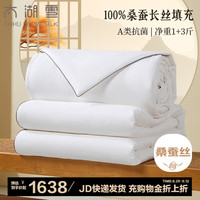 太湖雪蚕丝被芯100%双宫茧桑蚕长丝二合一子母被纯棉A类抗菌秋冬四季 子母被【被重3+5斤丝1+3斤】 220*240cm