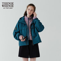 Teenie Weenie小熊2024年秋季三合一摇粒绒三防户外登山外套 绿色 160/S