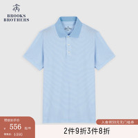 布克兄弟（BrooksBrothers）男士24早秋高尔夫系列拼色横条纹polo衫 B465-蓝色 L