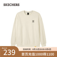 斯凯奇（Skechers）2024年秋季男女同款时尚新派学院伦敦L324U094 纯净白/01SV XL