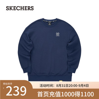 斯凯奇（Skechers）2024年秋季男女同款时尚新派学院伦敦L324U094 海军蓝/00DU XL