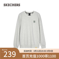 斯凯奇（Skechers）2024年秋季男女同款时尚新派学院伦敦L324U094 浅白花灰/0248 XXL