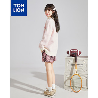 唐狮 TONLION毛衣女2024新款秋冬奶fufu慵懒毛衣圆领超好看粉色上衣TB