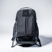 LEWHISPER LIFESTYLE都市探索系列全天候紧凑型通勤拉链尼龙双肩包16英寸20L大容量 武士黑 (Cordura 1000D)