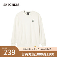 斯凯奇（Skechers）2024年秋季男女同款时尚新派学院伦敦L324U094 棉花糖白/0074 S