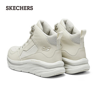 斯凯奇（Skechers）女子复古高帮老爹鞋经典时尚运动休闲167857 乳白色/OFWT 35.5