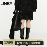 24秋半身裙休闲通勤H型5O9D15340 001/本黑 XL