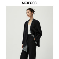 奈蔻【三醋酸】2024年秋季西装外套休闲西服 黑色 S