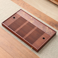 金镶玉茶盘茶托 家用茶盘带排水功夫茶具茶台40*25*4cm 星空茶盘中号 中号40*25cm