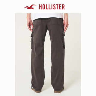 HOLLISTER24秋侧边大口袋休闲宽松工装裤长裤 男 KI330-4113 深棕色 36/30 175/92A