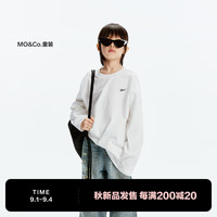 little MO&Co.REEBOK联名系列 little moco童装24男女童5A抑菌纯棉长袖t恤 本白色 110/52