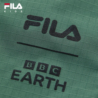 FILA BBC EARTH联名系列斐乐童装儿童加绒上衣2024秋男大童外套 海贝色-LK