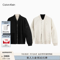 Calvin Klein Jeans24秋季男士ck双面穿户外棒球领飞行员夹棉外套J326656 BEH-太空黑 M