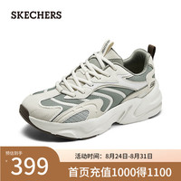 斯凯奇（Skechers）踏浪2024新品男女运动鞋老爹鞋轻质吸震118326