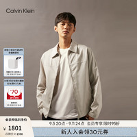 Calvin Klein Jeans24秋季男休闲复古ck刺绣挺括拉链翻领纯棉夹克J327344 PD7-卡其米 L