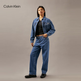 Calvin Klein Jeans【复刻90系列】24秋季新款女士ck复古直筒牛仔裤J224666 1A4-牛仔蓝