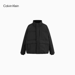 Calvin Klein Jeans【防风防泼水】24秋季男士ck可收纳鸭绒宽松羽绒服J326605 BEH-太空黑 XXL