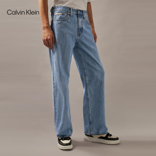 Calvin Klein Jeans【金珉奎同款】24秋季新款男复古ck纯棉宽松牛仔裤J326666 1AA-牛仔浅蓝