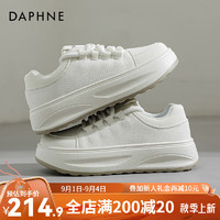 达芙妮（DAPHNE）达芙妮蕾德训鞋女2024春季运动休闲鞋百搭小白鞋时尚帆布鞋ZJ 米白色 39