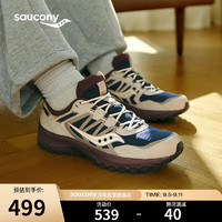 saucony 索康尼 GRID PEAK复古拼接运动休闲鞋男女情侣老爹鞋深兰灰35.5