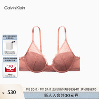 Calvin Klein内衣【摩登引力带】24秋季女ck性感蕾丝薄垫深V文胸QF7978AD VLZ-绯粉 36C 36/80C