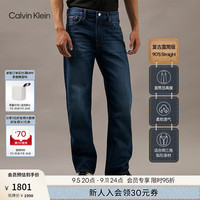 Calvin Klein Jeans【复刻90系列】24秋季男ck纯棉复古直筒牛仔裤40EM796 PTW-牛仔深蓝 29