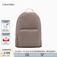 Calvin Klein Jeans24秋季男休闲通勤ck字母压纹大容量双肩包4G3044G NZ8-灰褐 OS