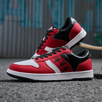 KAPPA卡帕男鞋板鞋2024秋季休闲厚底鞋子男百搭潮鞋德训鞋 新年红/经典白/黑色 38